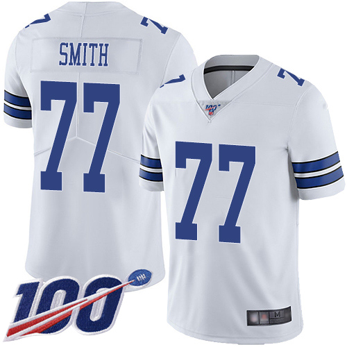 Men Dallas Cowboys Limited White Tyron Smith Road #77 100th Season Vapor Untouchable NFL Jersey->dallas cowboys->NFL Jersey